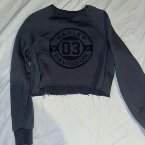 Harley-Davidson Women's Gray Crop Top